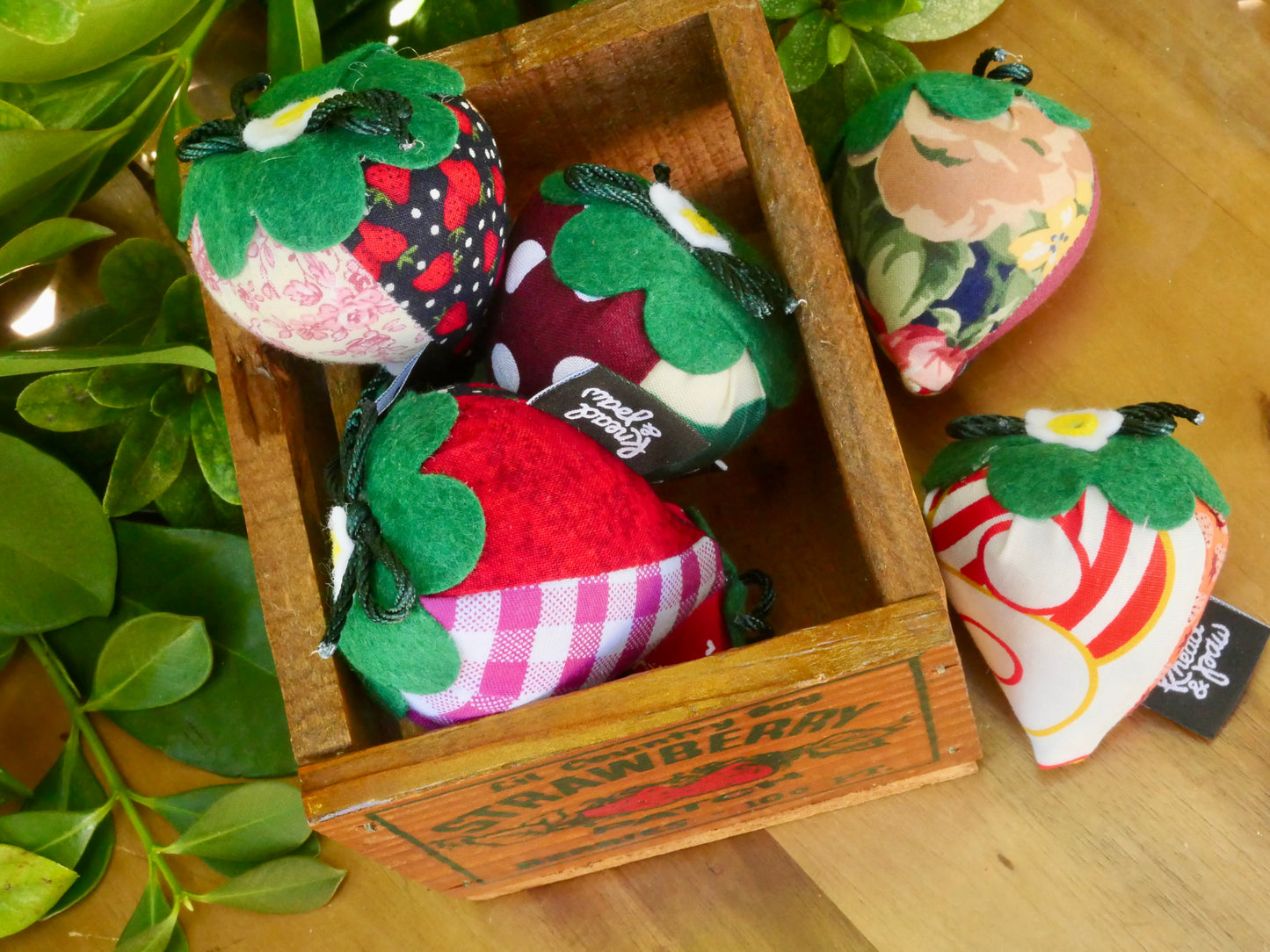 Strawberry Catnip Patchwork Toy