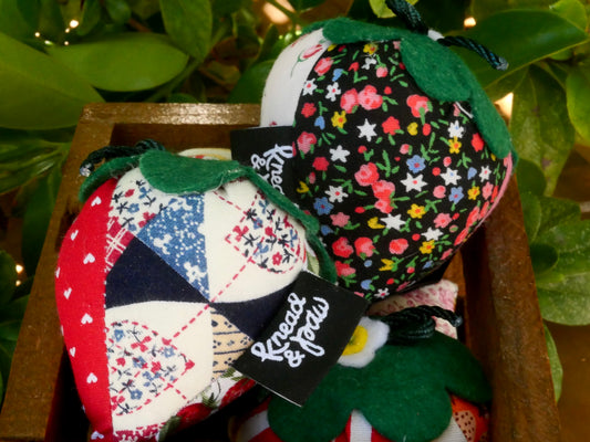 Strawberry Catnip Patchwork Toy