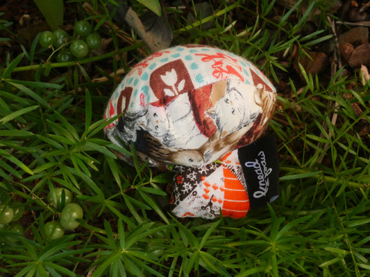 Mushroom Catnip Patchwork Toy