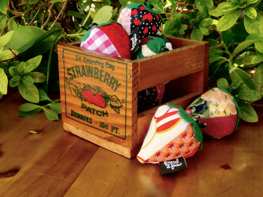Strawberry Catnip Patchwork Toy